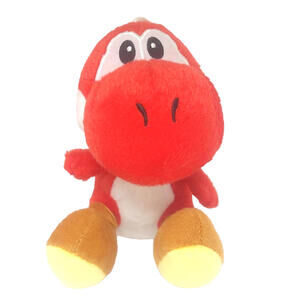 Red Yoshi Plush Nintendo Hanging Toy Suction Cup Super Mario Bros 6.5”